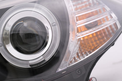 Angel Eyes Headlights Black for BMW 1 Series E81 E82 E87 E88 (2004–2011)