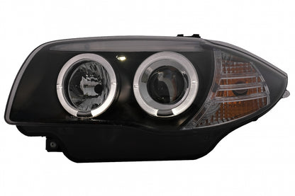 Angel Eyes Headlights Black for BMW 1 Series E81 E82 E87 E88 (2004–2011)