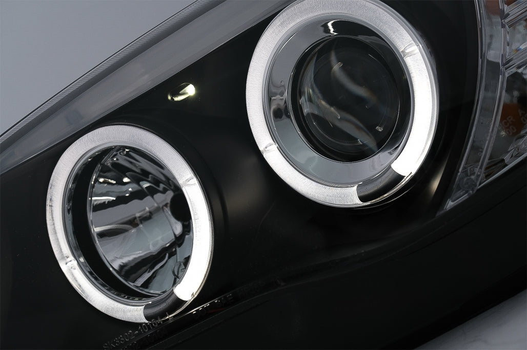Angel Eyes Headlights Black for BMW 1 Series E81 E82 E87 E88 (2004–2011)