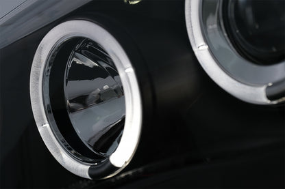 Angel Eyes Headlights Black for BMW 1 Series E81 E82 E87 E88 (2004–2011)