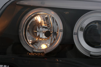 Angel Eyes Headlights Black for BMW 1 Series E81 E82 E87 E88 (2004–2011)