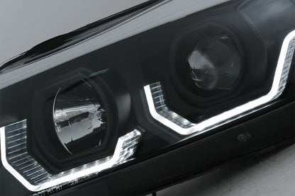 Angel Eyes Headlights Black for BMW 3 Series E90 E91 LHD (2005–2008)