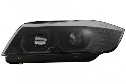 Angel Eyes Headlights Black for BMW 3 Series E90 E91 LHD (2005–2008)