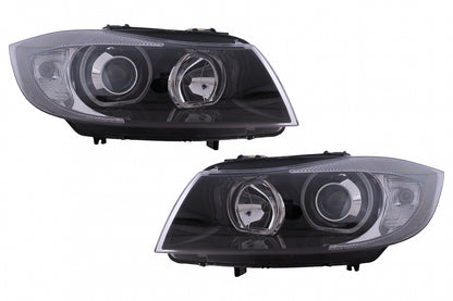 Angel Eyes Headlights Black for BMW 3 Series E90 E91 (2005–2011)