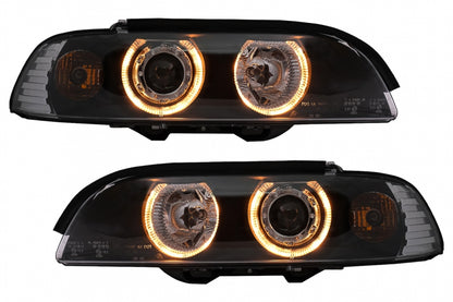Angel Eyes Headlights Black for BMW 5 Series E39 (1995-2000)