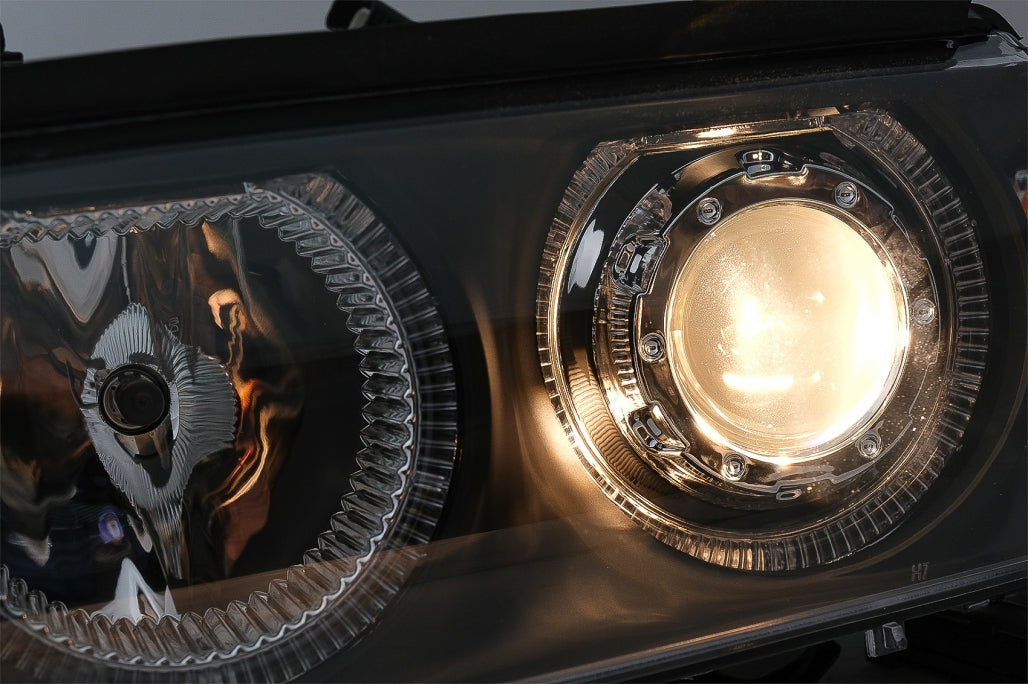 Angel Eyes Headlights Black for BMW 5 Series E39 (1995-2000)