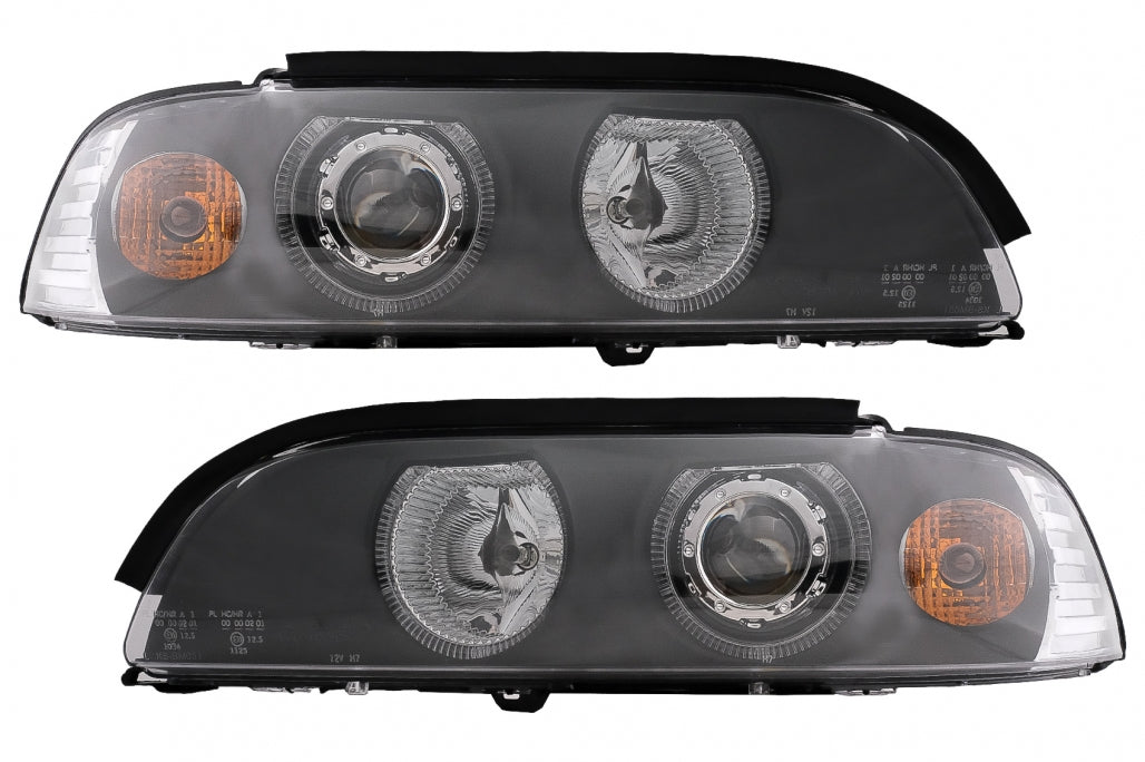 Angel Eyes Headlights Black for BMW 5 Series E39 (1995-2000)