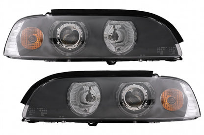 Angel Eyes Headlights Black for BMW 5 Series E39 (1995-2000)