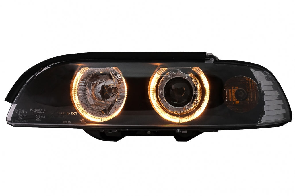 Angel Eyes Headlights Black for BMW 5 Series E39 (1995-2000)