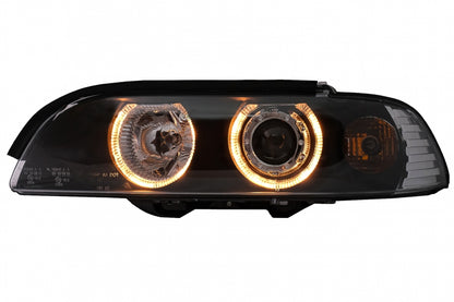 Angel Eyes Headlights Black for BMW 5 Series E39 (1995-2000)