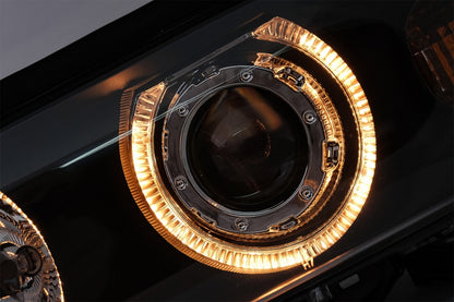 Angel Eyes Headlights Black for BMW 5 Series E39 (1995-2000)