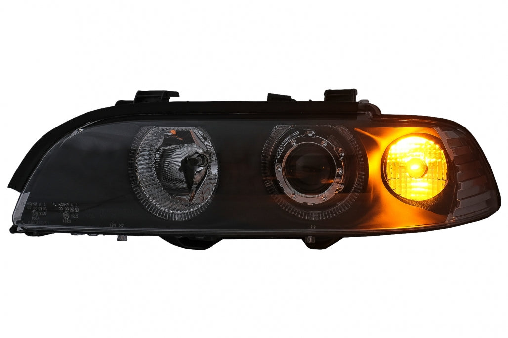 Angel Eyes Headlights Black for BMW 5 Series E39 (1995-2000)