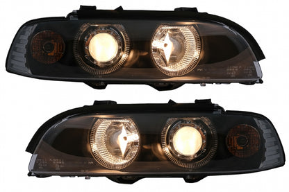 Angel Eyes Headlights Black for BMW 5 Series E39 (1995-2000)