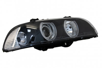 Angel Eyes Headlights Facelift Design Black Chrome Edition for BMW 5 Series E39 (1996–2003)
