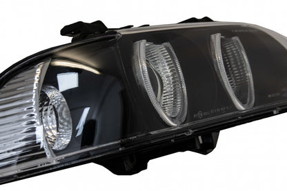 Angel Eyes Headlights Facelift Design Black Chrome Edition for BMW 5 Series E39 (1996–2003)