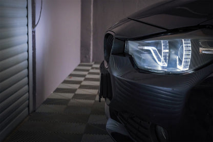Angel Eyes Headlights LED DRL Black for BMW 3 Series F30 F31 LHD (2011–2015)