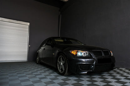 Angel Eyes Headlights for BMW 3 Series E90 E91 (2005–2008) Black
