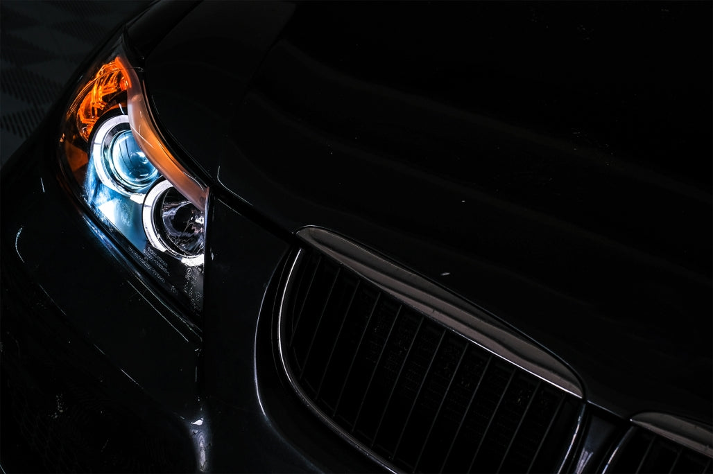 Angel Eyes Headlights for BMW 3 Series E90 E91 (2005–2008) Black