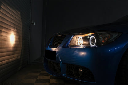 Angel Eyes Headlights for BMW 3 Series E90 E91 (2005–2008) Black