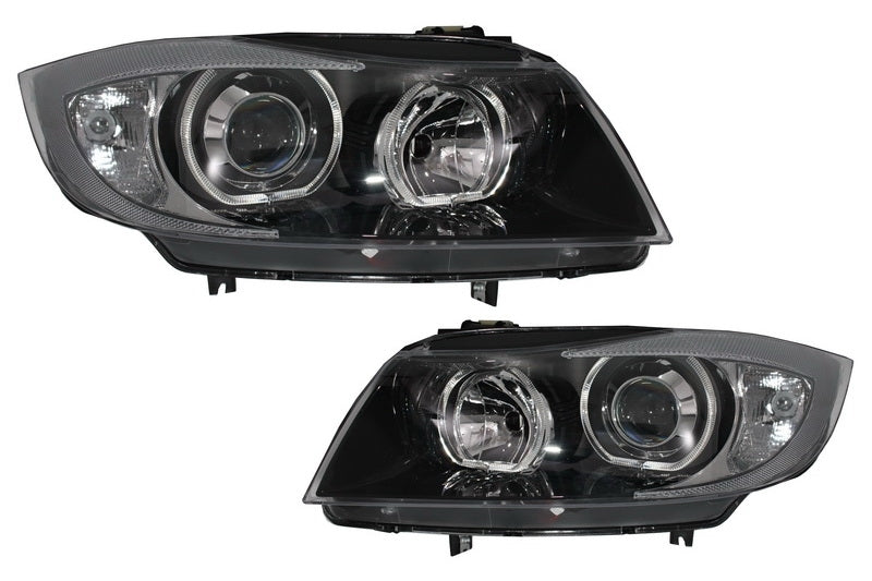 Angel Eyes Headlights for BMW 3 Series E90 E91 (2005–2011) Black