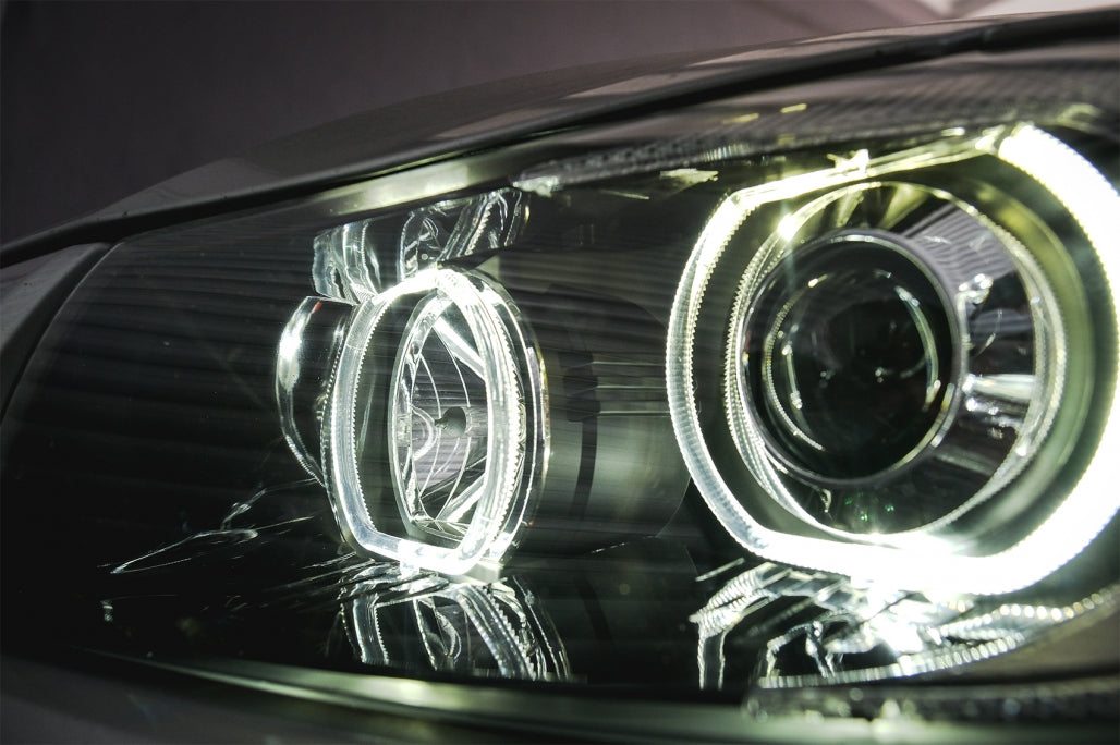 Angel Eyes Headlights for BMW 3 Series E90 E91 (2005–2011) Black