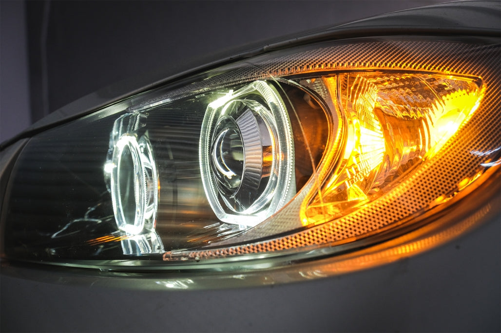Angel Eyes Headlights for BMW 3 Series E90 E91 (2005–2011) Black