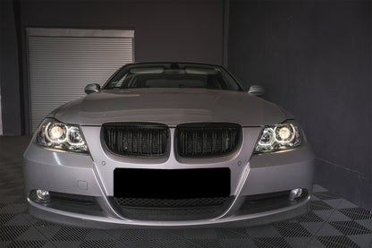 Angel Eyes Headlights for BMW 3 Series E90 E91 (2005–2011) Black