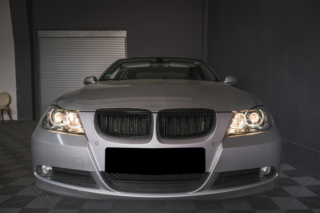 Angel Eyes Headlights for BMW 3 Series E90 E91 (2005–2011) Black