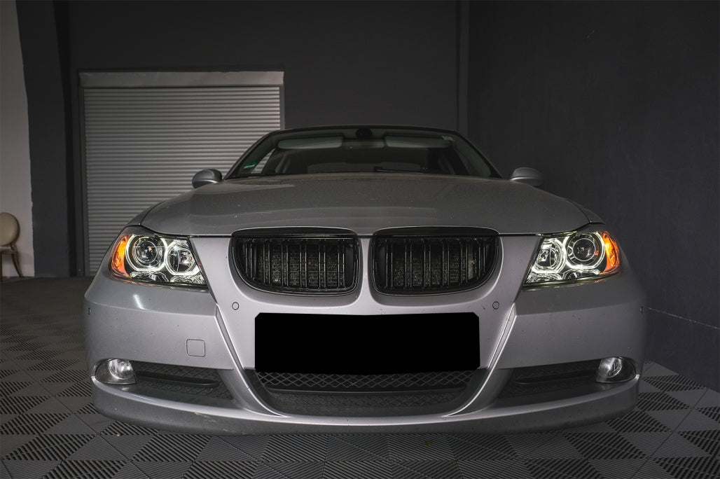 Angel Eyes Headlights for BMW 3 Series E90 E91 (2005–2011) Black