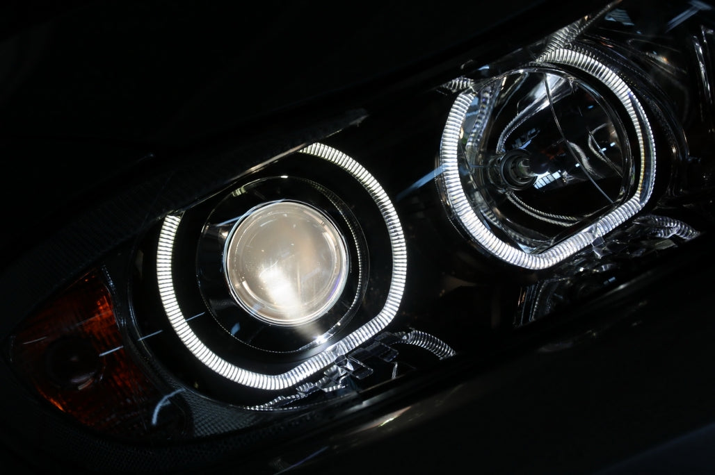 Angel Eyes Headlights for BMW 3 Series E90 E91 (2005–2011) Black