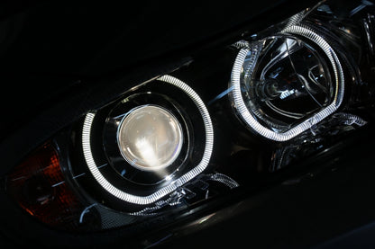 Angel Eyes Headlights for BMW 3 Series E90 E91 (2005–2011) Black