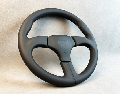 Porsche RUF black leather steering wheel with KBA70111 engraving