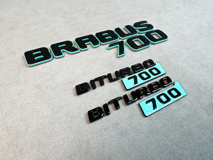 Rear and fender emblems set for Mercedes Brabus tuning upgrade