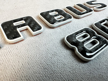 Tuning badge BRABUS 800 in Nardo and carbon – rear shot