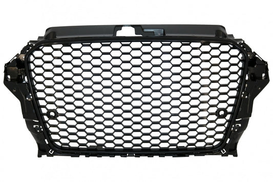 Badgeless Front Grille RS3 Style with Fog Lamp Covers for Audi A3 8V (2012–2016)