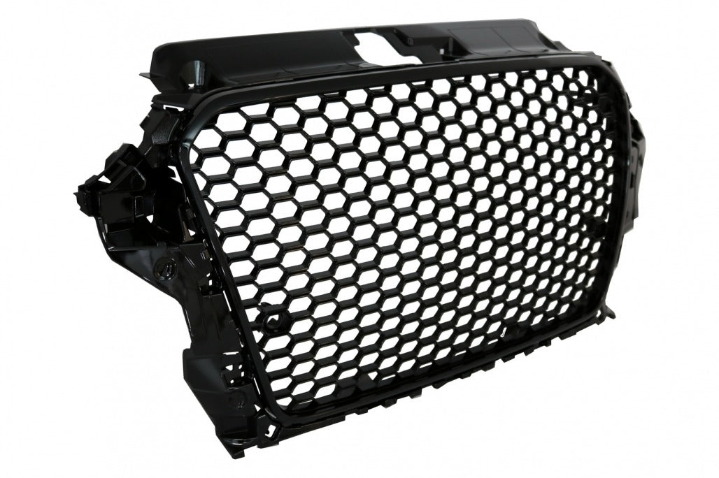 Badgeless Front Grille RS3 Style with Fog Lamp Covers for Audi A3 8V (2012–2016)