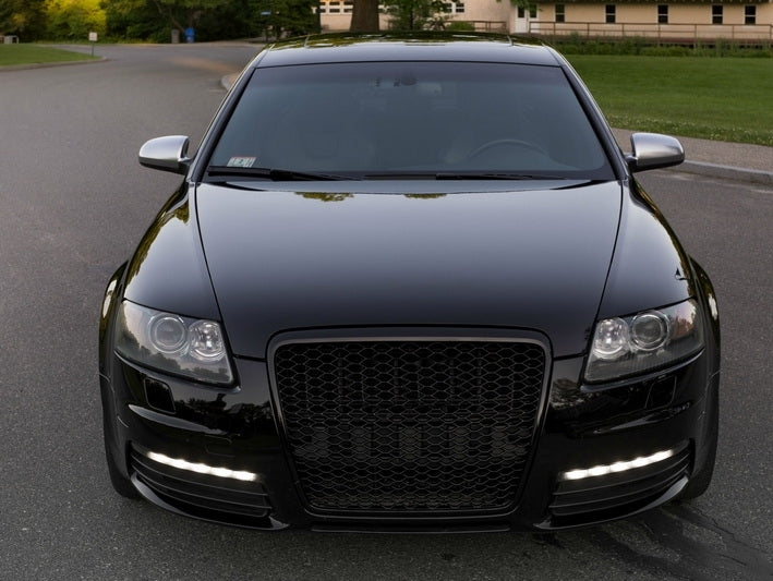 Badgeless Front Grille RS Design Black for Audi A6 C6 4F / 4F2 (2004–2011)