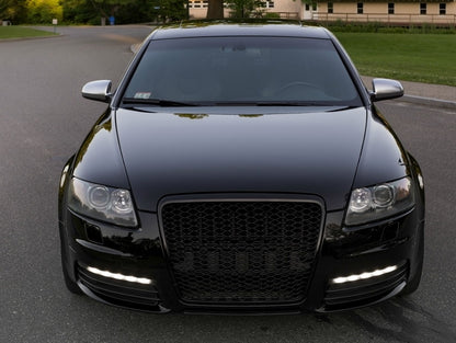 Badgeless Front Grille RS Design Black for Audi A6 C6 4F / 4F2 (2004–2011)