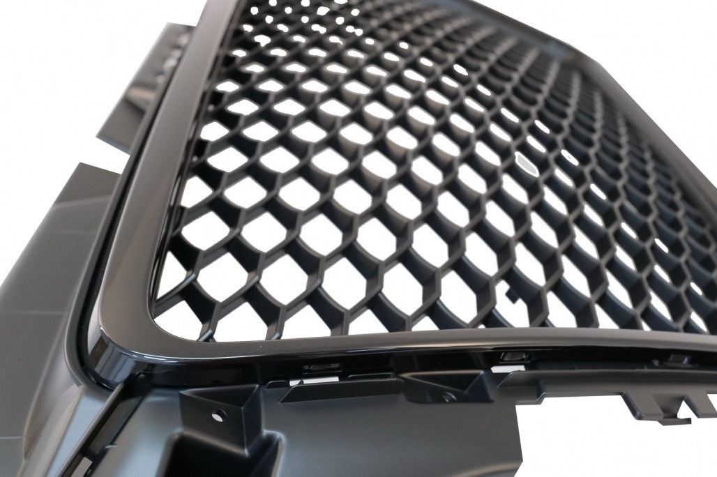 Badgeless Front Grille RS Design Piano Black for Audi A3 8P Facelift (2007–2012)