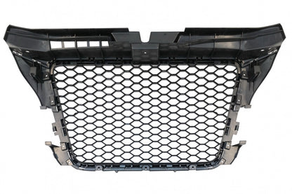Badgeless Front Grille RS Design Piano Black for Audi A3 8P Facelift (2007–2012)