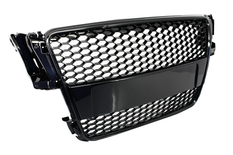 Badgeless Front Grille RS Design Piano Black for Audi A5 8T (2007–2011)