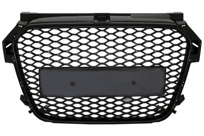 Badgeless Front Grille compatible with Audi A1 8X (2010-2014) RS1 Design Piano Black