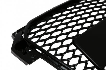 Badgeless Front Grille compatible with Audi A1 8X (2010-2014) RS1 Design Piano Black