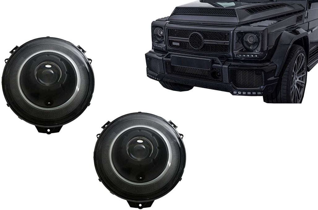 Bi-Xenon Headlights OEM Look for Mercedes G-Class W463 (2005–2017) Black