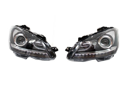 Bi-Xenon Headlights with LED DRL for Mercedes C-Class W204 S204 Facelift (2011–2014)