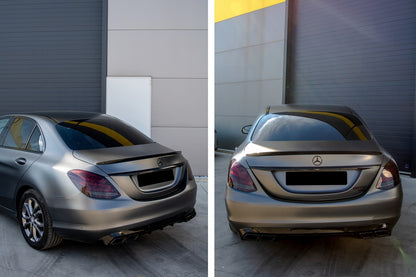 Black Emerald Exhaust Muffler Tips for Mercedes C-Class W205 W213 W222 GLC GLE (2014-Up)