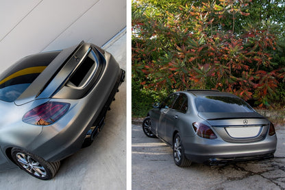 Black Emerald Exhaust Muffler Tips for Mercedes C-Class W205 W213 W222 GLC GLE (2014-Up)