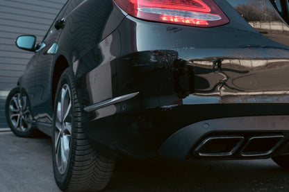 Black Emerald Exhaust Muffler Tips for Mercedes C-Class W205 W213 W222 GLC GLE (2014-Up)
