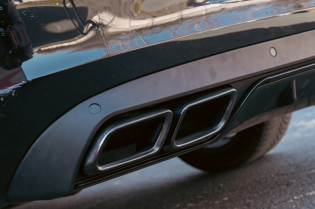Black Emerald Exhaust Muffler Tips for Mercedes C-Class W205 W213 W222 GLC GLE (2014-Up)
