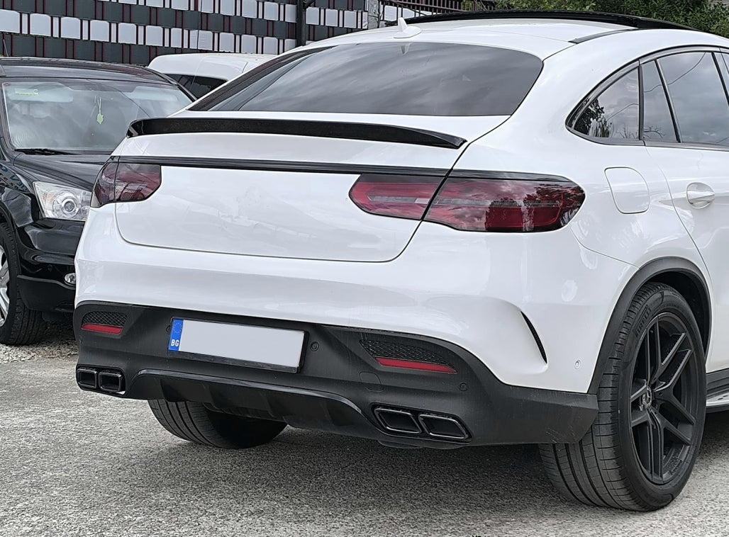 Black Emerald Exhaust Muffler Tips for Mercedes C-Class W205 W213 W222 GLC GLE (2014-Up)